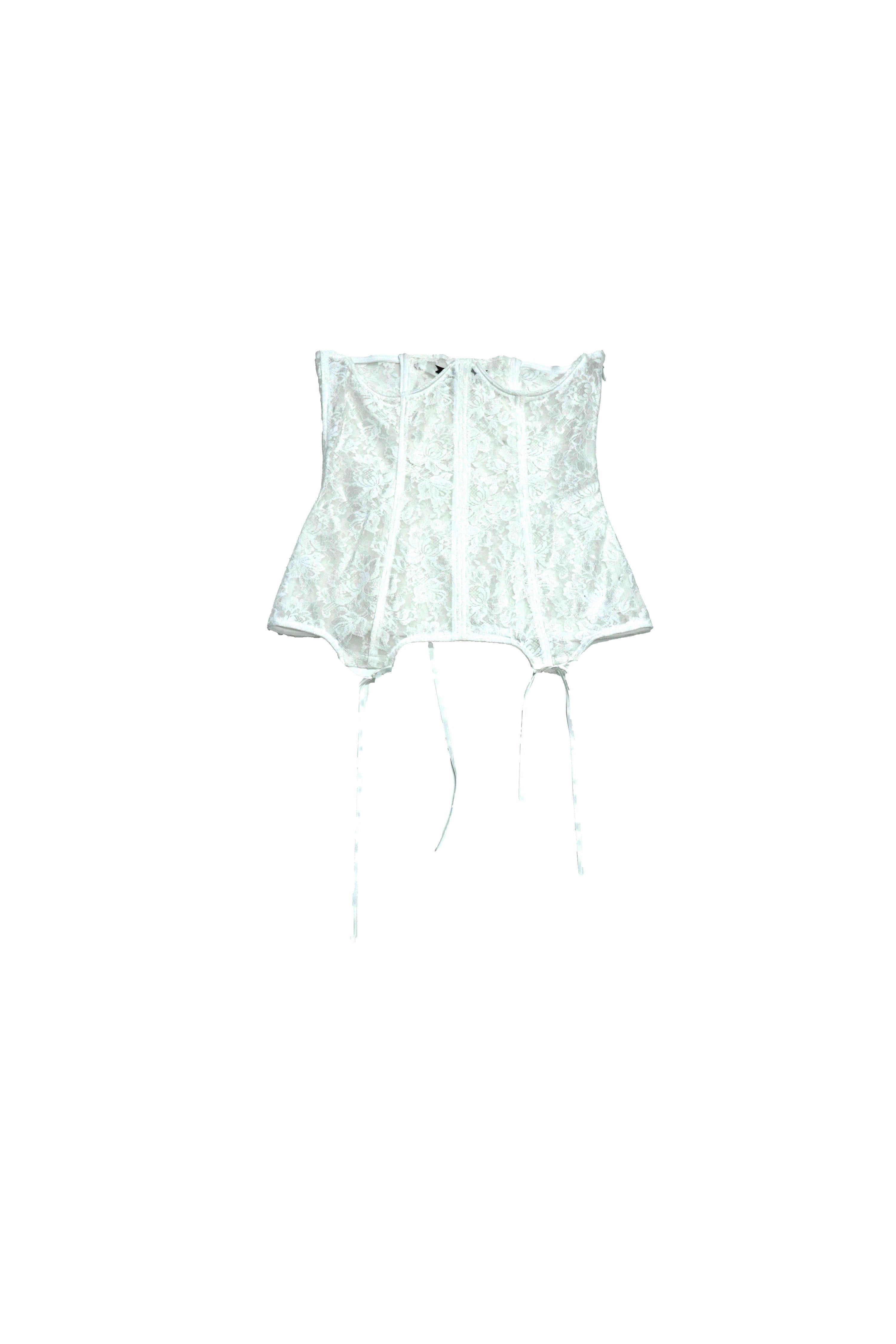 lace body corset (WHITE)